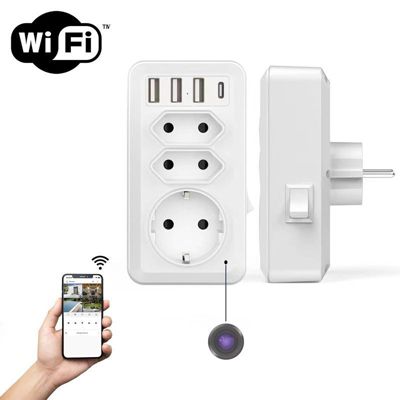 Caméra espion CONECTICPLUS Multiprise caméra espion WiFi HD