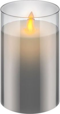 Jeu de lumières KOMELEC Bougies à LED en verre 7.5x12.5cm Jeu de lumières KOMELEC Bougies à LED en verre 7.5x12.5cm