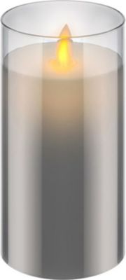 Jeu de lumières KOMELEC Bougies à LED en verre 7.5x15cm - Cire