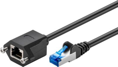 KOMELEC Rallonge Ethernet Cat 6a 2m S/FTP noire