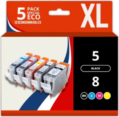 Cartouche d'encre 123CONSOMMABLES CANON PGI5 / CLI8