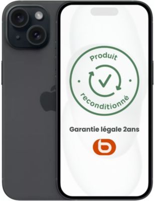 Smartphone APPLE iPhone 15 Noir 128Go Reconditionné