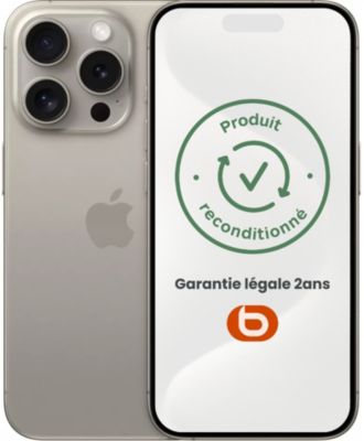 Smartphone APPLE iPhone 15 Pro Titane Naturel 128Go