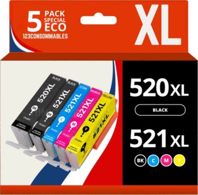 Cartouche d'encre 123CONSOMMABLES CANON PGI520 / CLI521