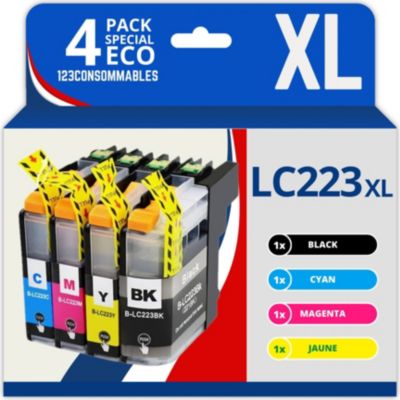 Cartouche d'encre 123CONSOMMABLES BROTHER LC223,BROTHER LC221