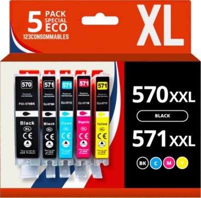 123CONSOMMABLES CANON PGI570/CLI571