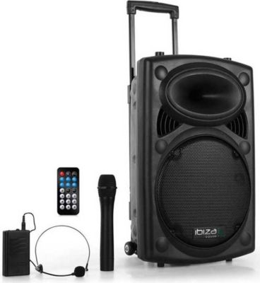Enceinte sono IBIZA Système de sono portable 12" - USB/BT/RE