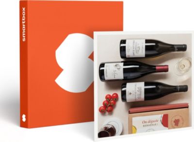 Coffret cadeau SMARTBOX Abonnement de 6 mois : 3 grands vins par