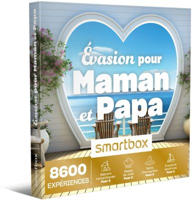Coffret cadeau SMARTBOX Evasion pour maman et papa