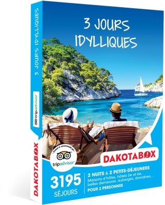 Coffret cadeau DAKOTABOX 3 JOURS IDYLLIQUES Coffret cadeau DAKOTABOX 3 JOURS IDYLLIQUES
