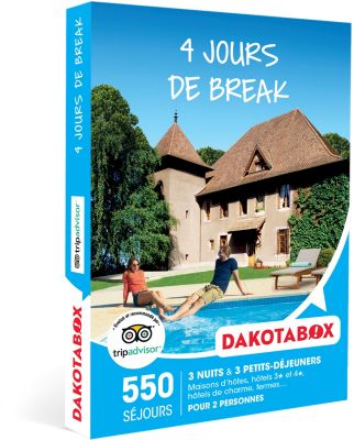 Coffret cadeau DAKOTABOX 4 JOURS DE BREAK Coffret cadeau DAKOTABOX 4 JOURS DE BREAK