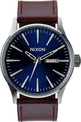 Coffret cadeau NIXON Montre Nixon Sentry Leather Blue / Brown