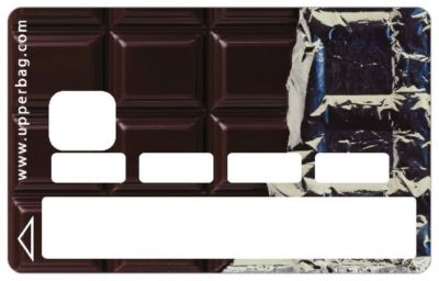 Sticker carte bleue Upperandco Chocolat