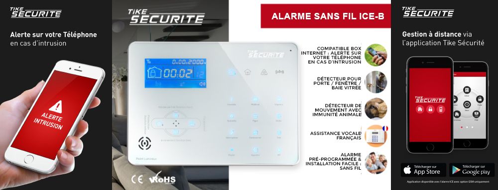 Sirène extérieure 120db flash sans fil pour alarme Tike Sécurité