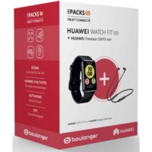 Montre connectée HUAWEI Pack Watch Fit New Noir + Freelace CM70