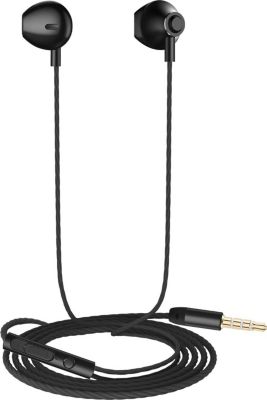 Ecouteurs AKASHI Filaires Jack 3.5 mm Microphone Noir