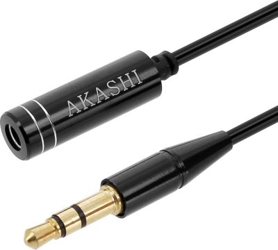 Câble Jack AKASHI Jack 3.5 Mâle-Femelle Auxiliaire 1m Câble Jack AKASHI Jack 3.5 Mâle-Femelle Auxiliaire 1m