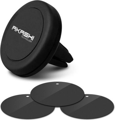 Support smartphone AKASHI Magnétique Fixation Grille Ventilation