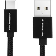 Câble USB AKASHI USB vers USB-C Nylon Ultra-résistant 1m
