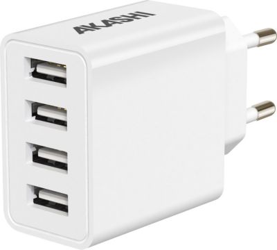 Chargeur AKASHI Akashi Chargeur Secteur 25W 4 Ports USB