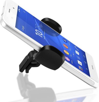 Support smartphone AKASHI Fixation Grille d'Aération Rotatif 360°