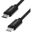 Câble USB AKASHI USB-C - Micro-USB Transfert / charge 1m