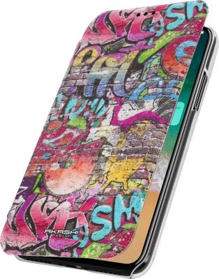 Etui AKASHI Étui folio Akashi Graffiti iPhone X / XS Etui AKASHI Étui folio Akashi Graffiti iPhone X / XS