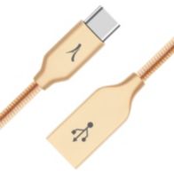 Câble USB AKASHI USB / USB-C Inox Chromé Charge / Synchro