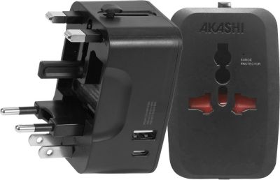 Adaptateur de voyage AKASHI Prise UK, USA, AUS, NZ, EU