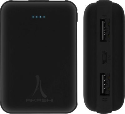 Batterie externe AKASHI 10000mAh 2x Ports USB