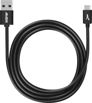 Câble alimentation AKASHI USB vers USB-C Noir 1m