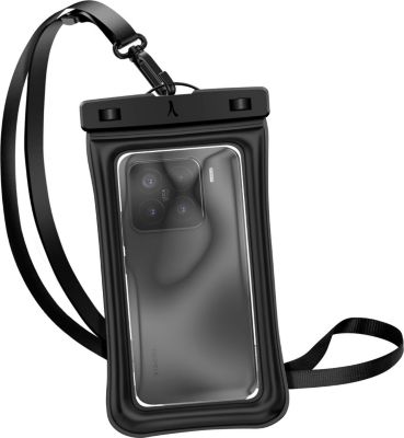 Etui AKASHI Téléphone 6,8'' Tactile Bandoulière Noir