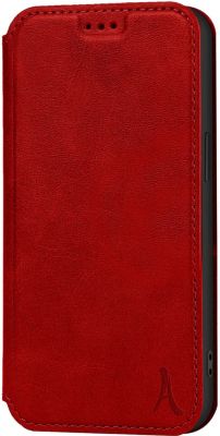 Etui AKASHI iPhone 12 Mini Cuir + Porte-Carte Rouge Etui AKASHI iPhone 12 Mini Cuir + Porte-Carte Rouge