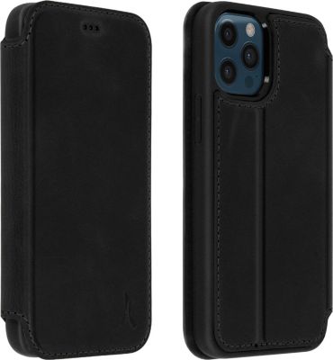 Etui AKASHI iPhone 12 Pro Max Cuir Support Noir Etui AKASHI iPhone 12 Pro Max Cuir Support Noir