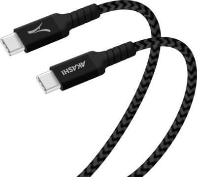 Câble USB AKASHI USB-C - USB-C 60W Écoconception 1,5m