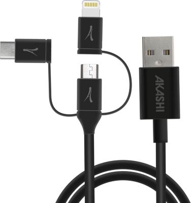  AKASHI USB vers USB-C, Lightning, Micro-USB 1m AKASHI USB vers USB-C, Lightning, Micro-USB 1m