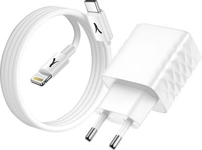 Chargeur AKASHI Chargeur Secteur USB-C 20W PD avec Câble Chargeur AKASHI Chargeur Secteur USB-C 20W PD avec Câble