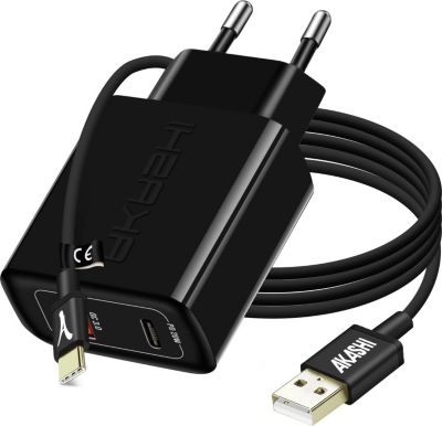 Chargeur AKASHI Chargeur Secteur USB-C 20W PD QC 3.0 ave Chargeur AKASHI Chargeur Secteur USB-C 20W PD QC 3.0 ave
