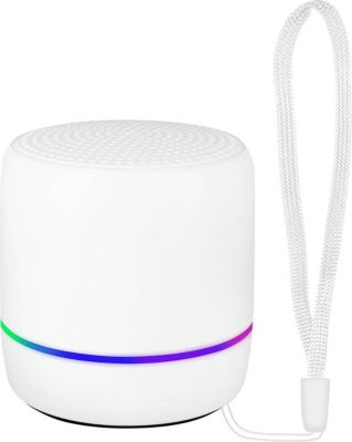 Enceinte portable AKASHI Son Extra-Bass 5W LED Multicolore Blanc
