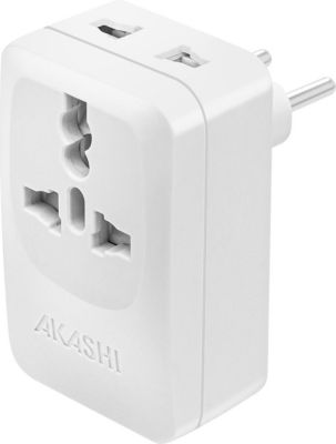Adaptateur de voyage AKASHI Adaptateur Voyage Europe + USB et USB C