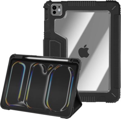 Etui AKASHI Antichoc iPad Pro 13 2024 Support Noir