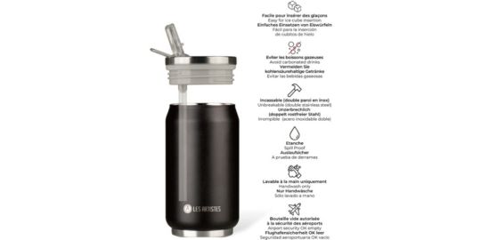 Mug isotherme LES ARTISTES Pull noir 280 ml
