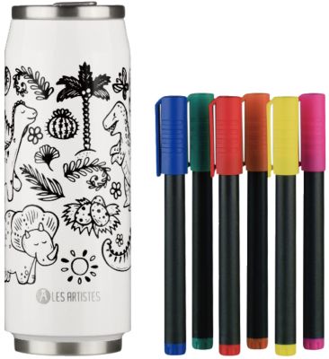 Gourde LES ARTISTES PARIS Creative Color Set Dino mat 500ml