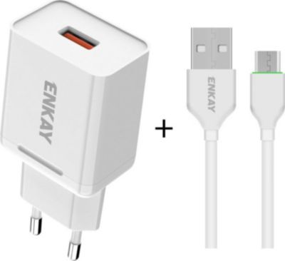 Chargeur secteur GENERIC 18W 3A avec Câble de Charge 1