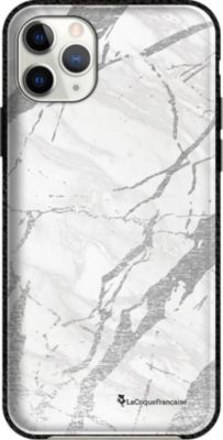 Coque EVETANE Effet Cuir iPhone 11 Pro Marbre Gris