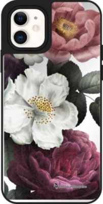 Coque EVETANE Miroir iPhone 11 Fleurs Rose