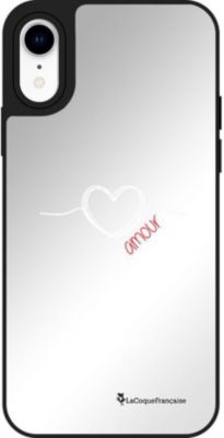 Coque EVETANE Miroir iPhone XR Coeur Blanc