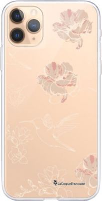Coque EVETANE 360° iPhone 11 Pro Max Fleurs Blanc