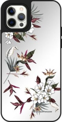 Coque EVETANE Miroir iPhone 12/12 Pro Fleurs Sauvages