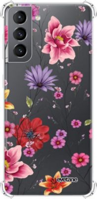 Coque EVETANE Souple Galaxy S21 5G Fleurs Pastel Coque EVETANE Souple Galaxy S21 5G Fleurs Pastel
